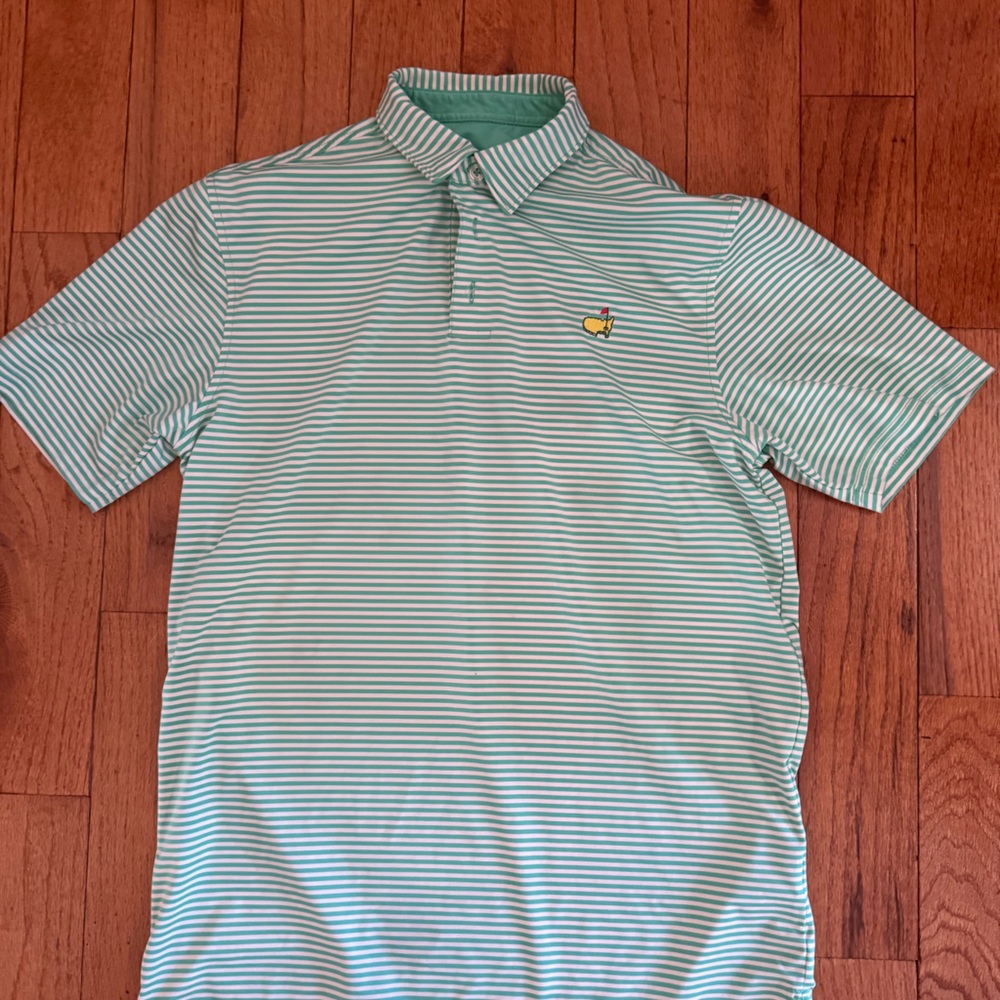 Masters Mint Striped Polo Shirt